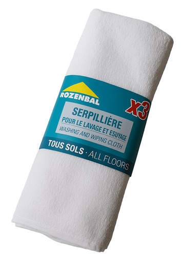 [ROZ700057] SERPILLERE NON TISSÉES BLANCHE 60X50CM LOT DE 3 PCS