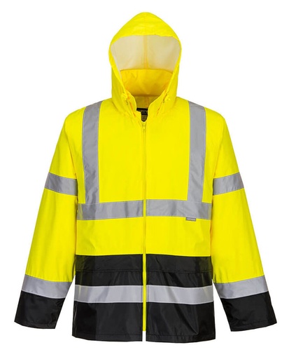 [PWTH443JN4XL] VESTE DE PLUIE JAUNE/NOIR H443 HI-VIZ EN ISO 20471 CL3 T.4XL