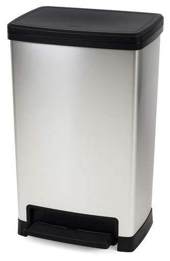 [FOR34481] POUBELLE A PEDALE 50L COUV.FREIN DE CHUTE GRIS