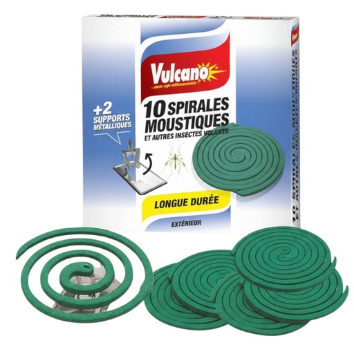 [VULSPIRCIT] SPIRALES ANTI-MOUSTIQUES VULCANO BTE DE 10 PCS