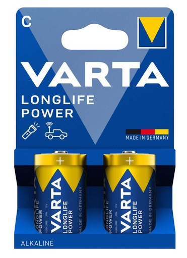 [LR14] PILE C-LR14-ALCALINE VARTA LONGLIFE POWER LOT DE 2