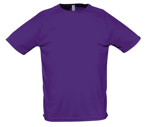 [TSSPORTYVFXS] TEE-SHIRT SPORTY POLYESTER VIOLET FONCE T.XS