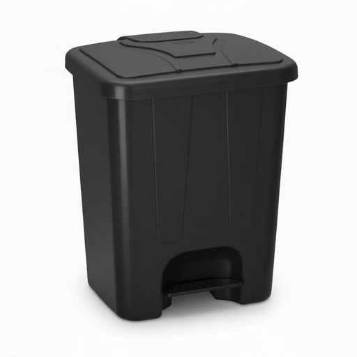 [BAYDUS25BL] POUBELLE PLAST. NOIRE 25L A PEDALE 