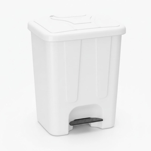 [BAYDUS25WG] POUBELLE PLAST. BLANCHE 25L A PEDALE