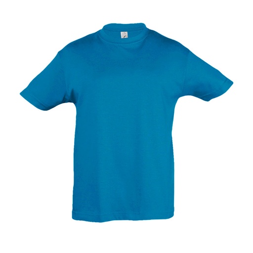 [TSEAQ6] T-SHIRT KIDS AQUA 100% COTON T.6 ANS