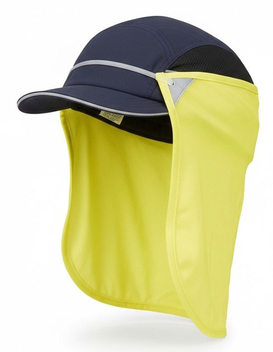 [SURCOOLNESJA] PROTEGE NUQUE ANTI UV50+ JAUNE HV POUR CASQUE ET CASQUETTE
