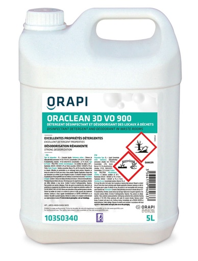 [ORA10350340] DET. DESINF. LOCAUX A DECHET ORACLEAN 3D VO 900  5L