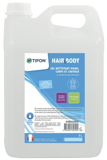 [MPH04SB0250ECO] GEL NETTOYANT MAINS CORPS ET CHEVEUX TIFON HAIR & BODY 5L