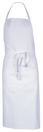 [VROBPISE] TABLIER COTON BLANC PISE 100x110 (cm) 